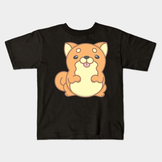Chubby shiba inu Kids T-Shirt by IcyBubblegum